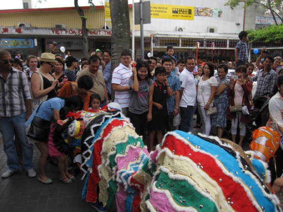 The crowd getting some luv'n