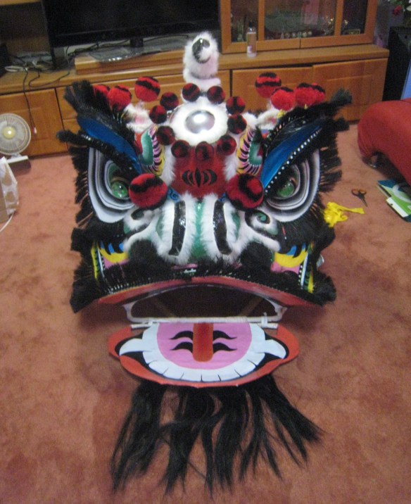 Front view of my completed lion